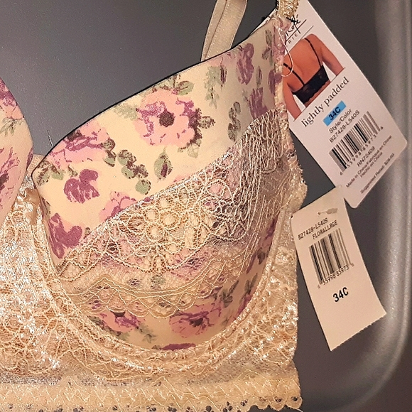 NWT☆RENE ROFE 34C Lacey Balconette Push-up Bra☆Beautiful - Picture 16 of 16